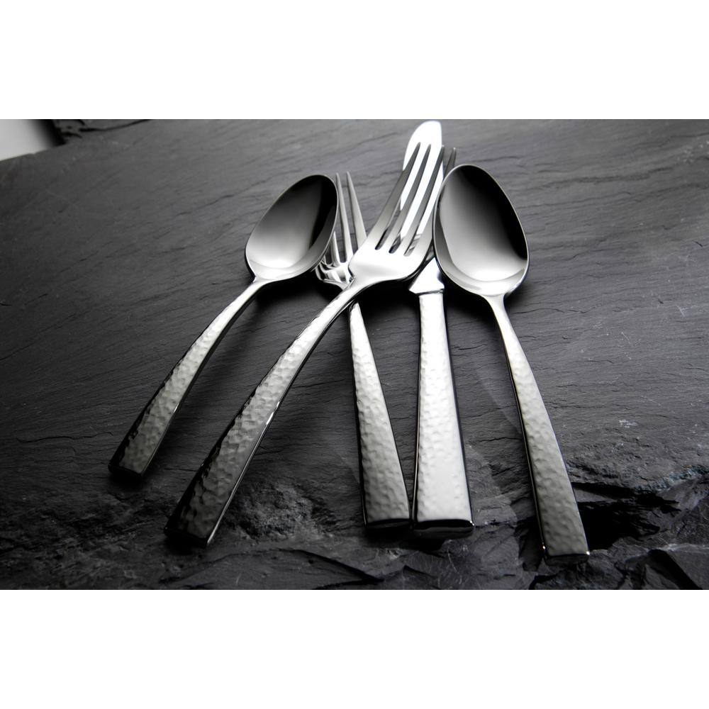 Oneida Chef's Table Hammered 18/0 Stainless Steel Serving Spoons (Set of 12)
