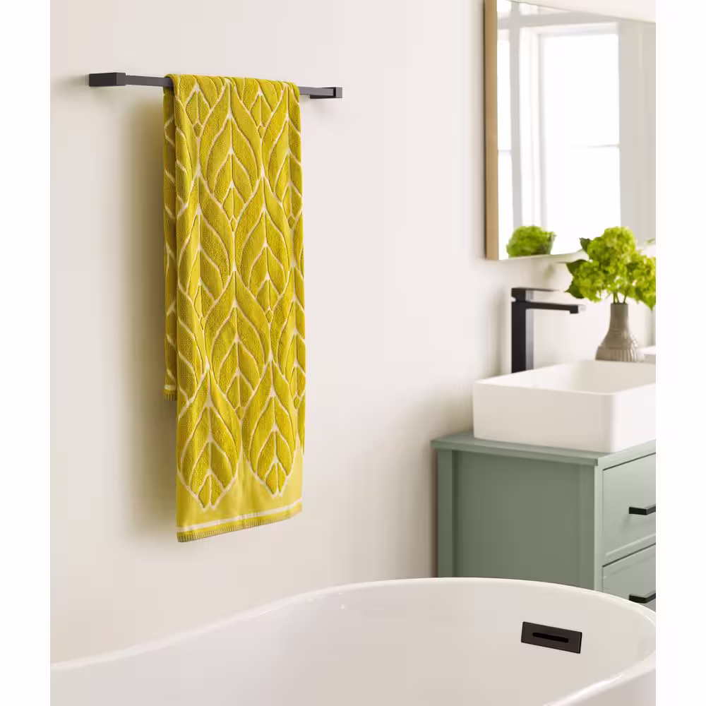 Amerock Monument 24 in. (610 mm) L Towel Bar in Matte Black