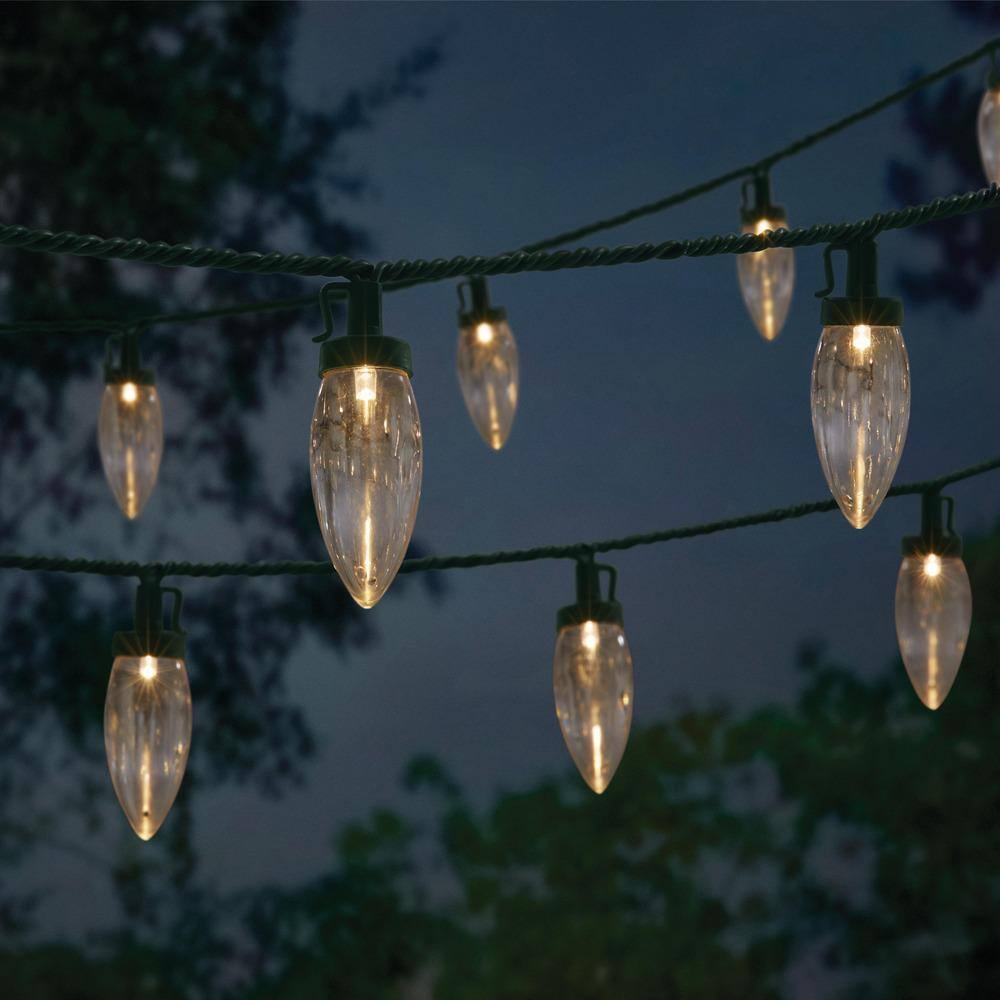 Home Accents Holiday 50-Count LED Super Bright Warm White C9 LED Lights