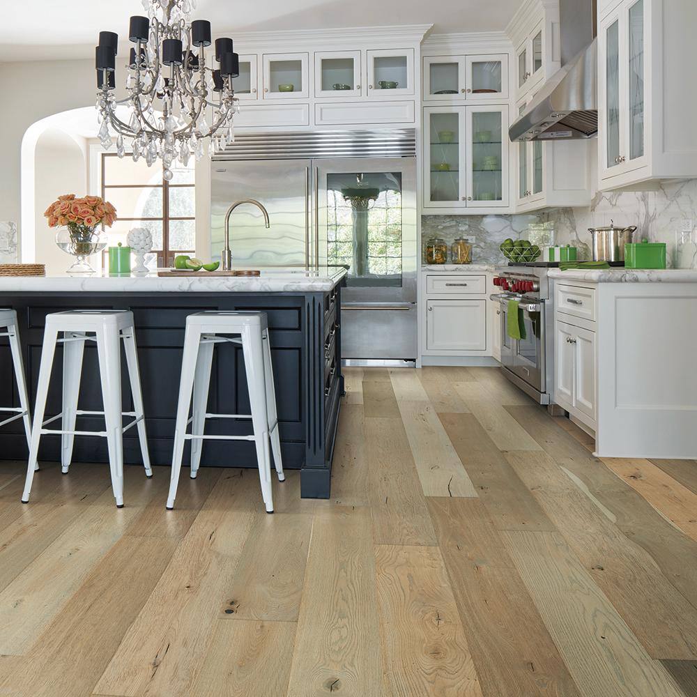 Malibu Wide Plank Surfside French Oak 1/2 in. T x 7.5 in. W Water Resistant Wire Brushed Engineered Hardwood Flooring (1289.2 sqft/pallet)