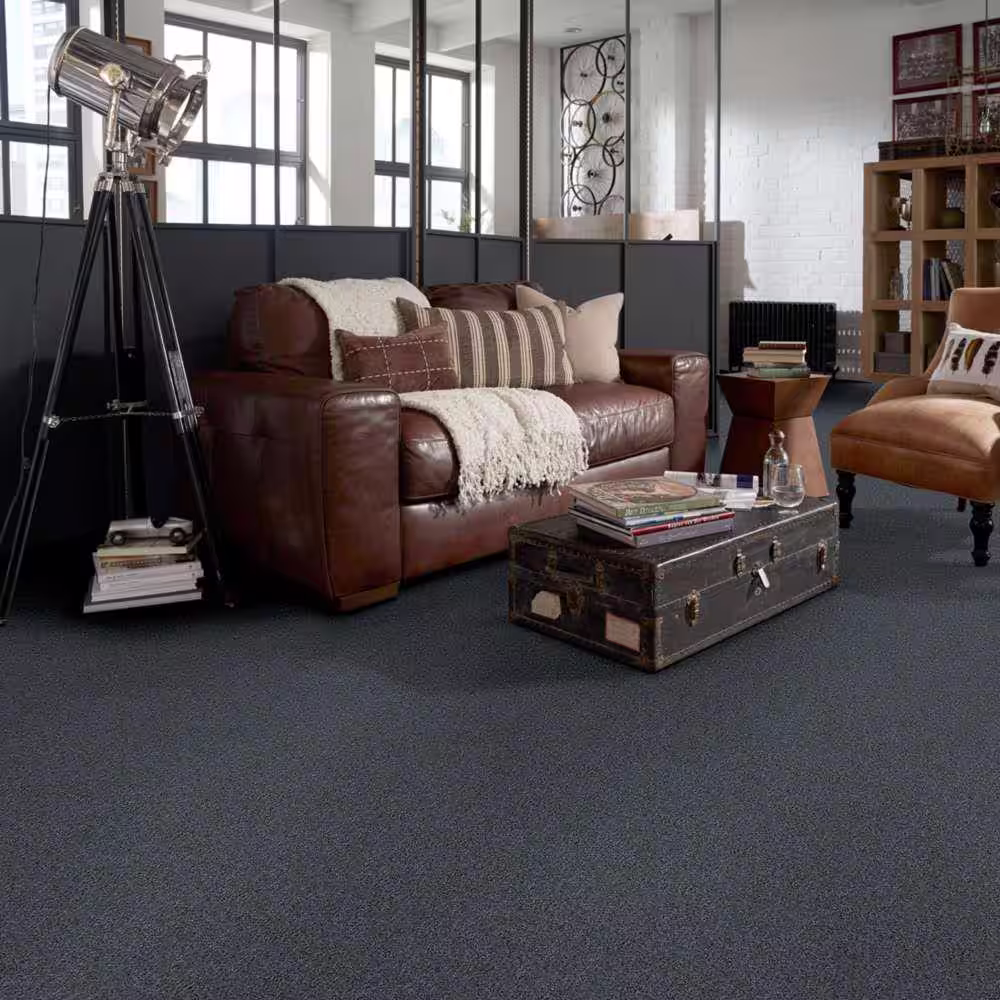 Home Decorators Collection Brave Soul II - Lucerne - Green 44 oz. Polyester Texture Installed Carpet