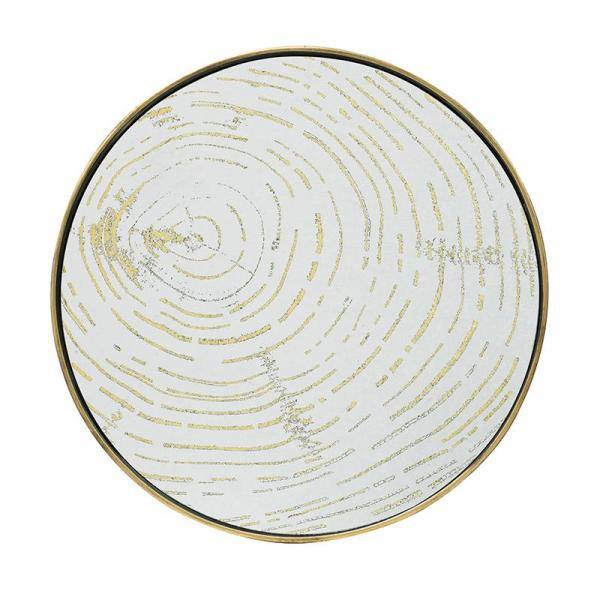 A & B Home Black, Gold, Mirror Decorative Tray