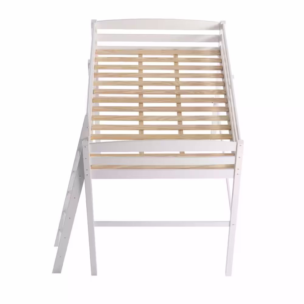 Camaflexi Tribeca White Twin Size High Loft Bed