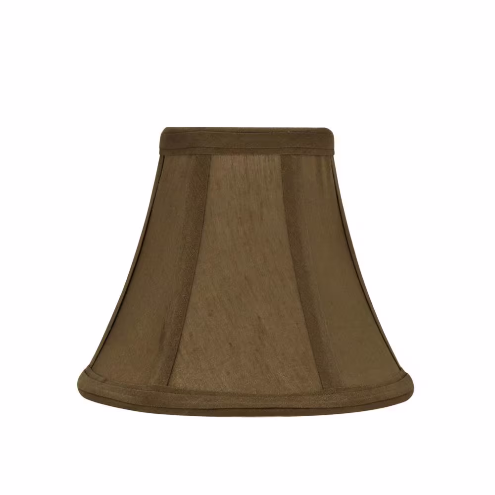Aspen Creative Corporation 6 in. x 5 in. Light Brown Bell Lamp Shade (2-Pack)
