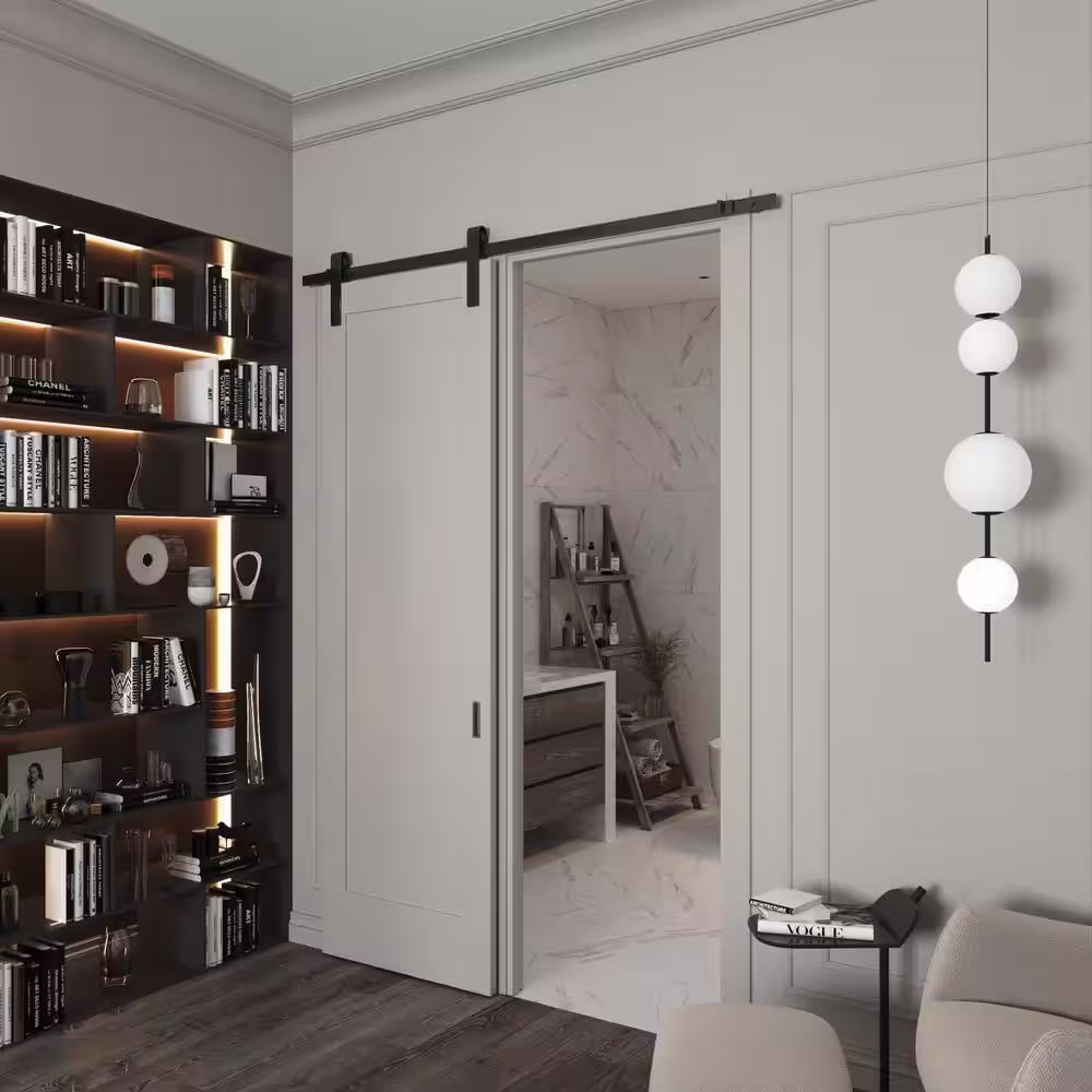 RESO 36 in. x 96 in. Single Panel Solid Core Composite Primed White Smooth Texture Interior Door Slab