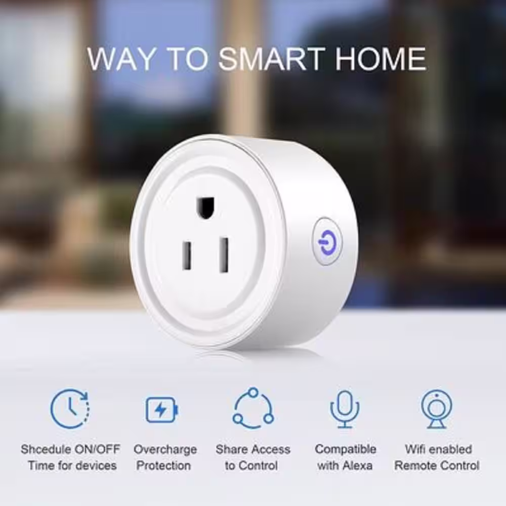 Wexstar Smart Plug Wi-Fi Control Devices from Anywhere C ETL US Certified (2-Pieces)