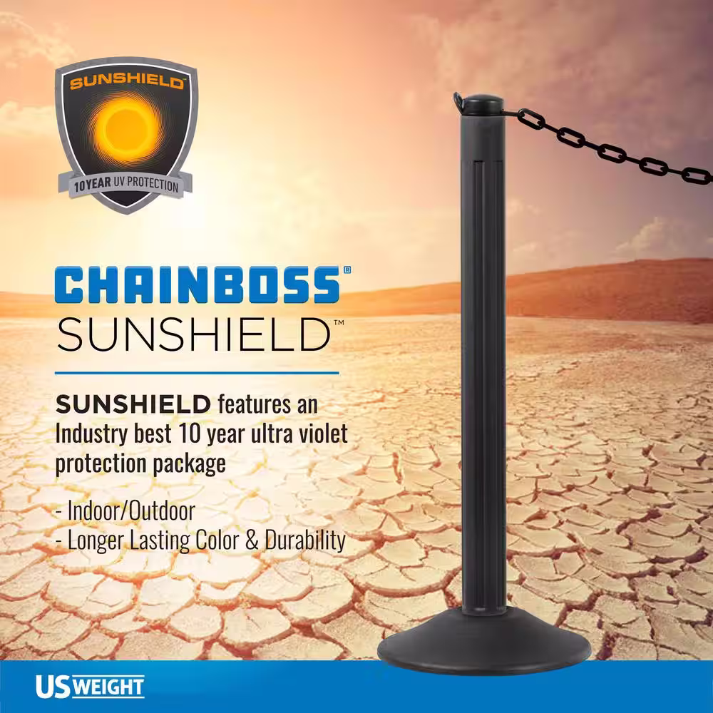 USW US Weight 2 in. x 500 ft. Yellow Plastic Chain Featuring SunShield UV Protection