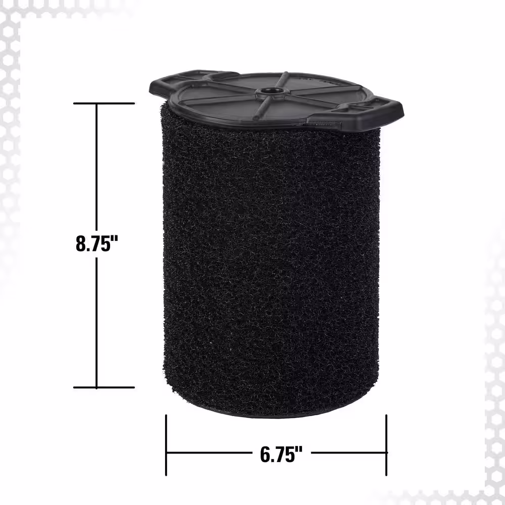RIDGID Wet Debris Application Foam Wet/Dry Vac Cartridge Filter for Most 5 Gallon and Larger RIDGID Shop Vacuums (4-Pack)