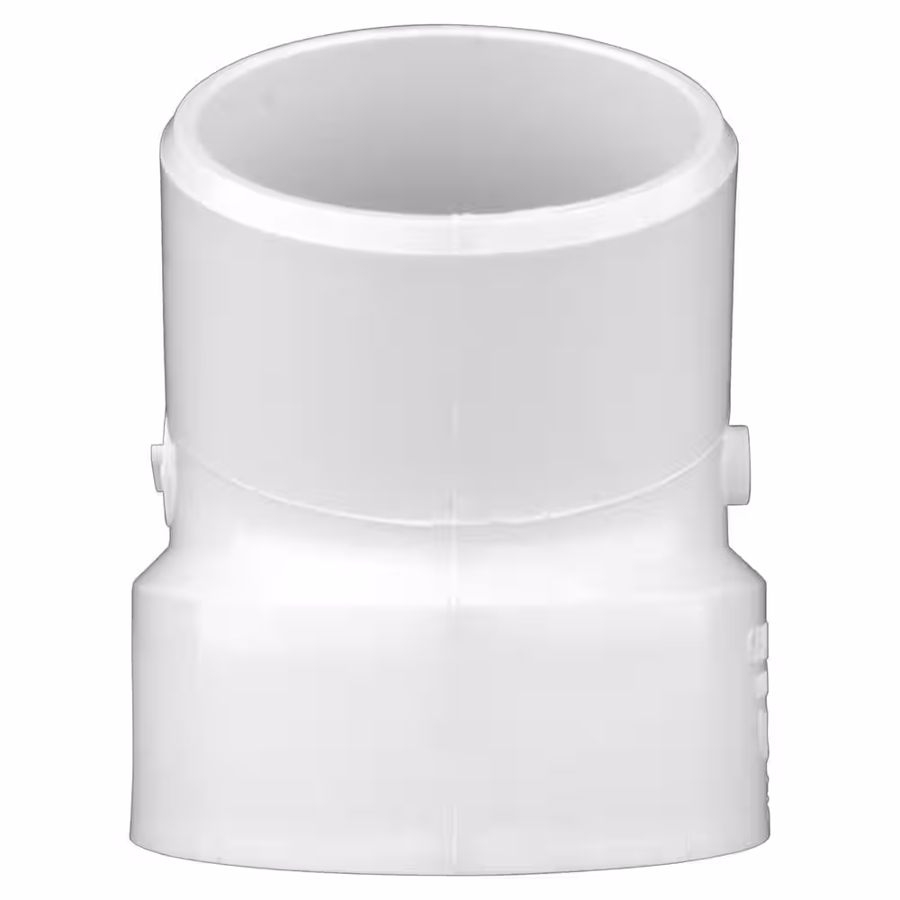 Charlotte Pipe 1-1/2 in. PVC DWV 22-1/2 in. Hub x Hub Elbow Fitting