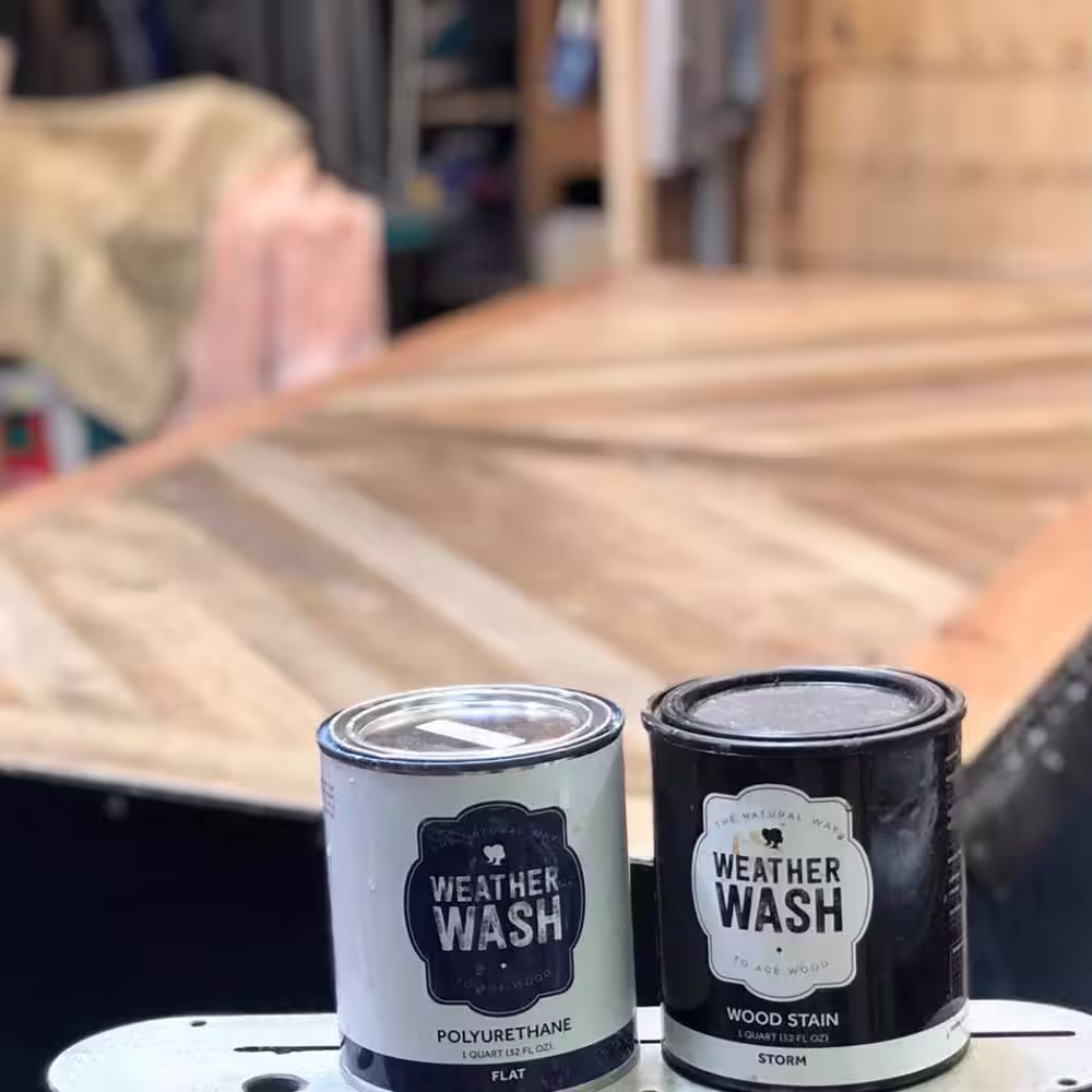 None 1 qt. Weatherwash Flat Water-Based Clear Interior Polyurethane