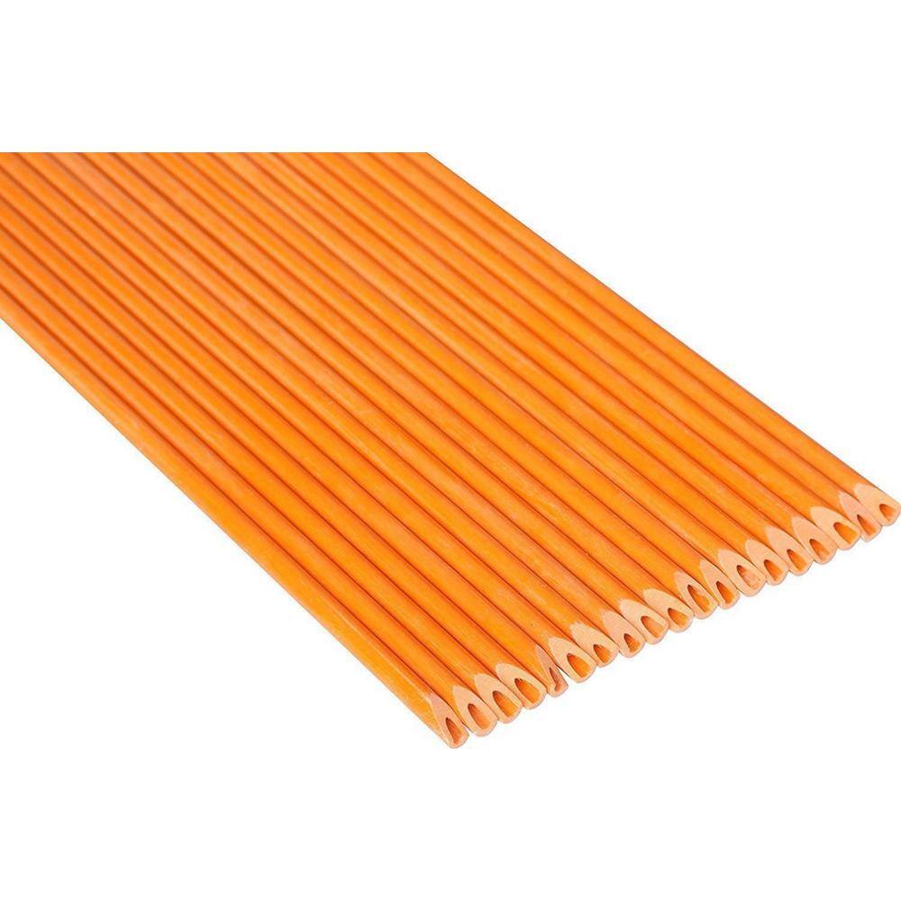 None 48 in. Orange Hollow Reflective Driveway Markers for Easy Visibility at Night 5/16 in. Dia (100-Pack)