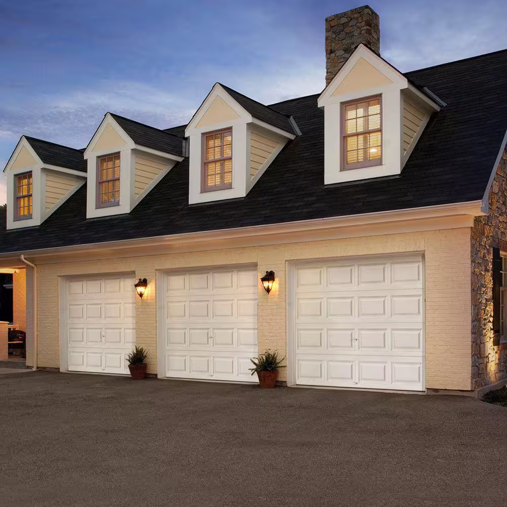 Clopay Classic Collection 9 ft. x 7 ft. 18.4 R-Value Intellicore Insulated Solid White Garage Door