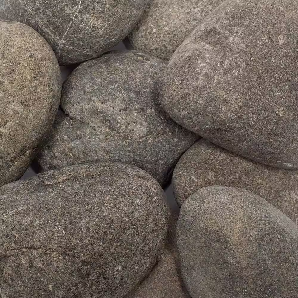 Rain Forest 21.6 cu. ft. 1 in. to 3 in. 1620 lbs. Grey Caribbean River Pebbles