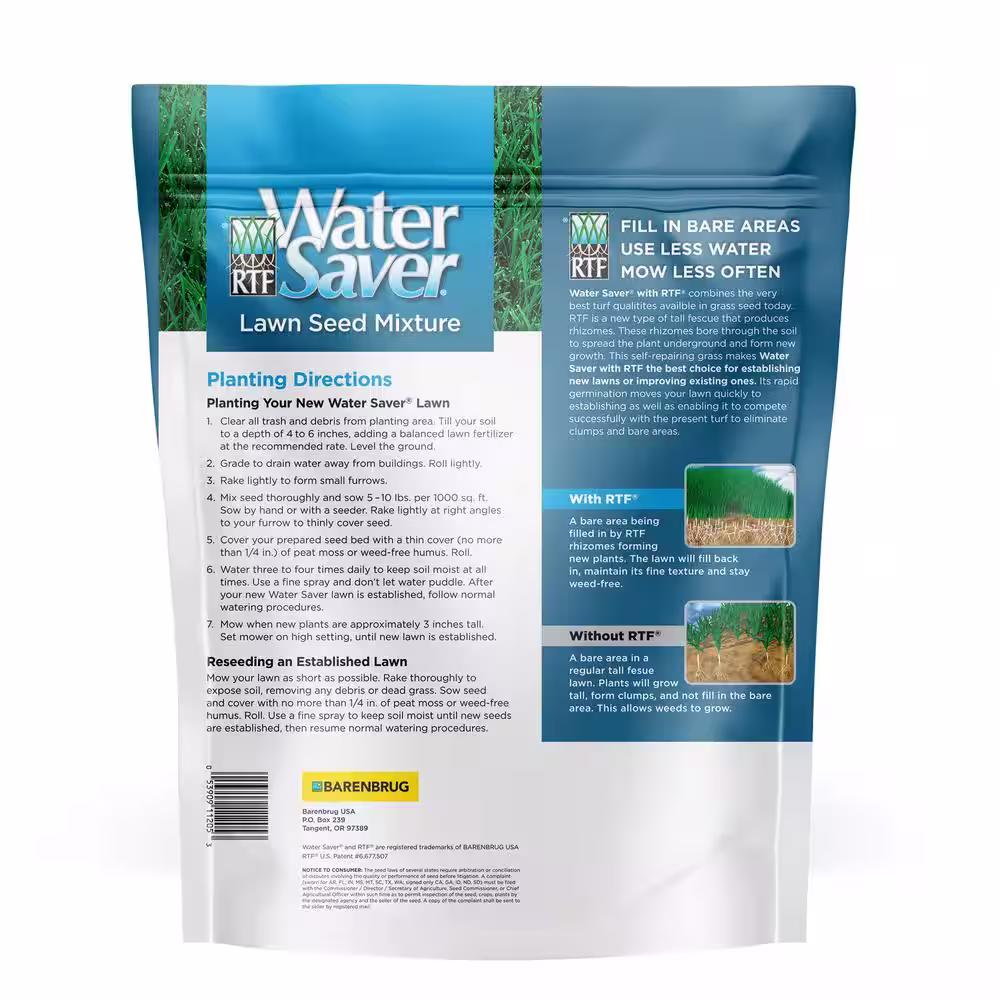 Water Saver 5 lbs. Tall Fescue with RTF Grass Seed Blend