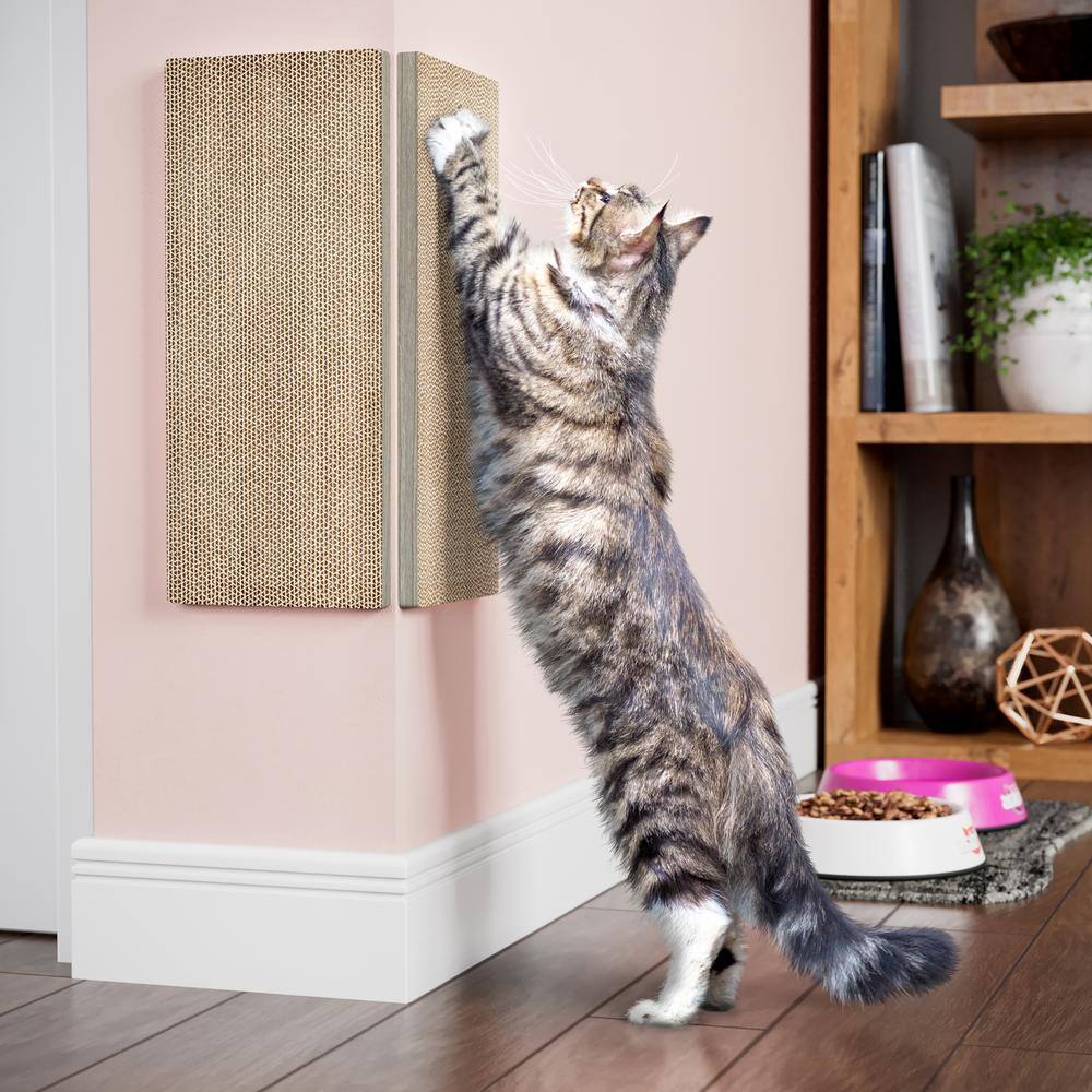Way Basics Eco zBoard Aspen Grey Corner Cat Scratcher