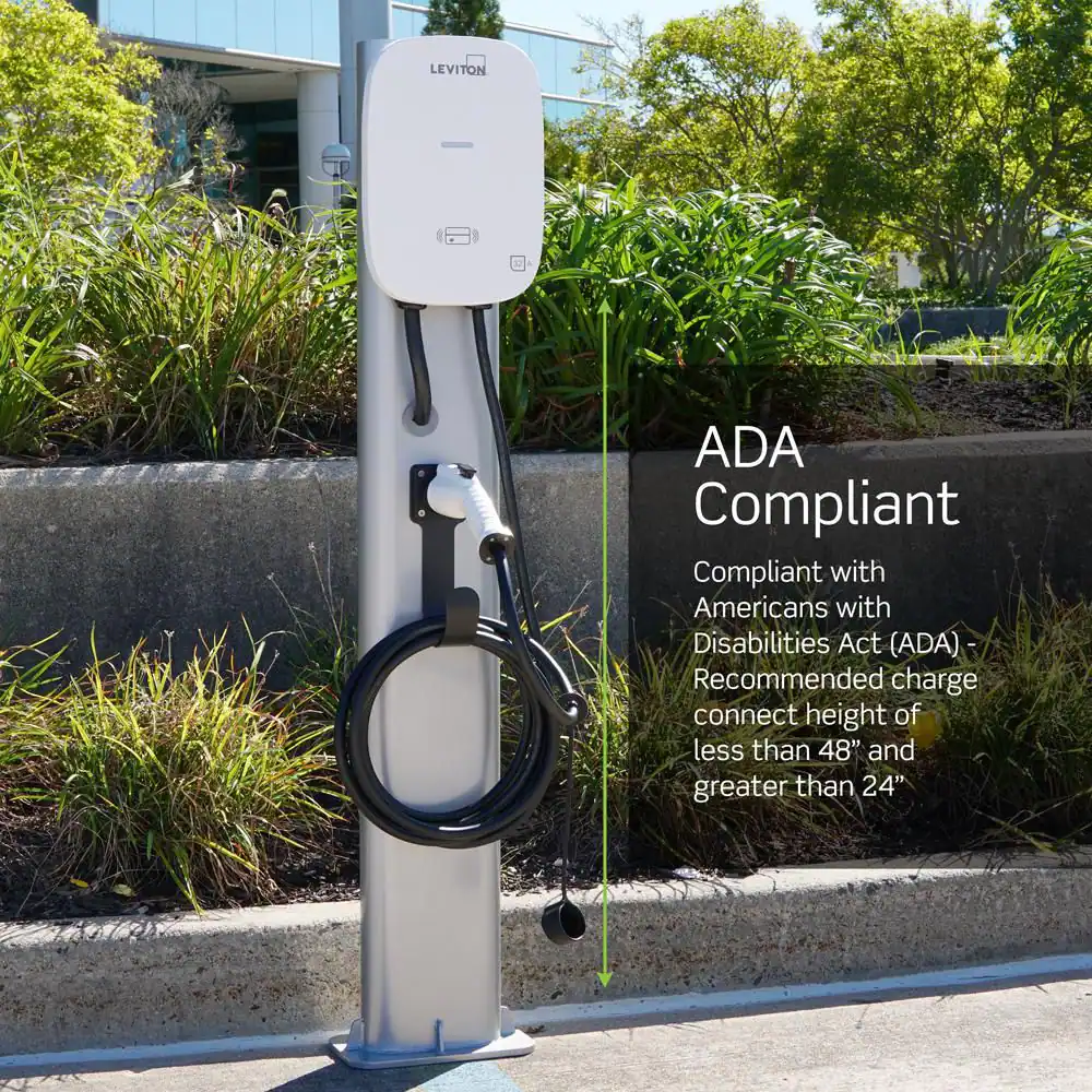 Leviton Single Mount Electric Vehicle Charging Station Pedestal