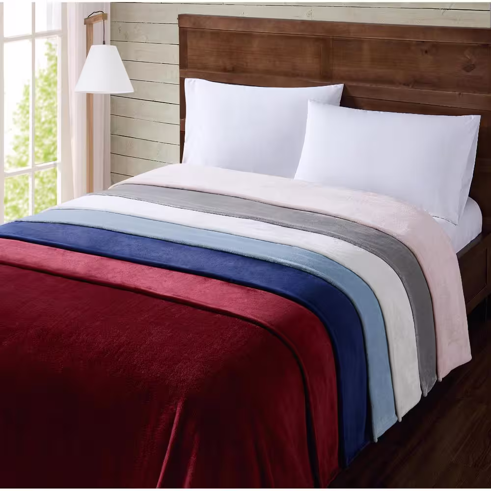 Brooklyn Loom Marshmallow Sherpa Full/Queen Blanket in Blush