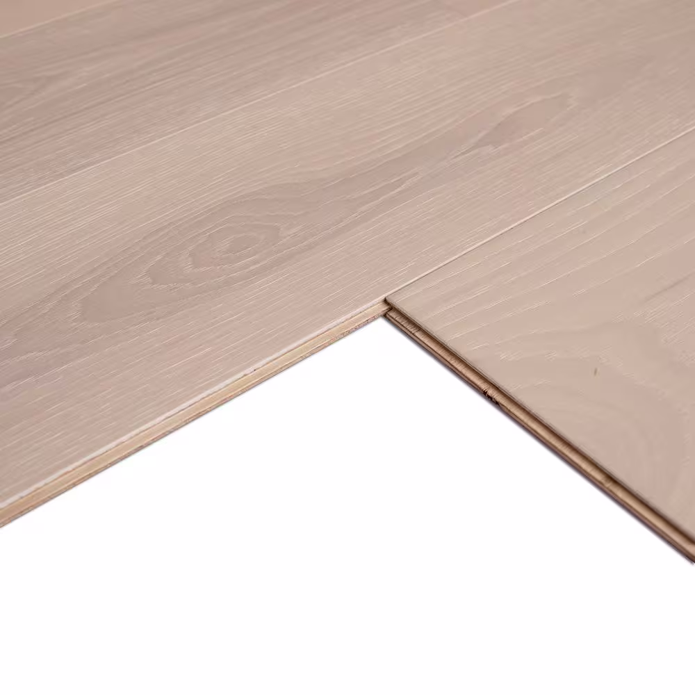 ASPEN FLOORING Silver Cloud Hickory 1/2 in. T x 7.5 in. W Engineered Hardwood Flooring (31.09 sqft/case)