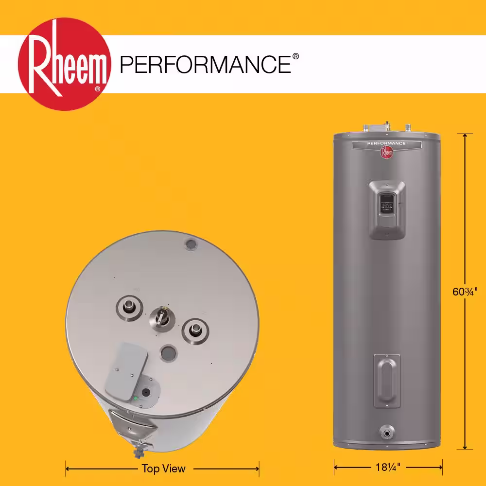 Rheem Performance 40 Gal. 4500-Watt Elements Tall Electric Water Heater - WA or Version with 6-Year Tank Warranty and 240-Volt